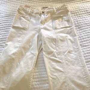 Kut from the Kloth Women's Cream Straight Leg Jeans